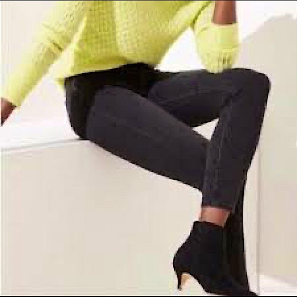🖤LOFT ANN TAYLOR MODERN SKINNY BLACK DOT ANKLE JEANS 27/4